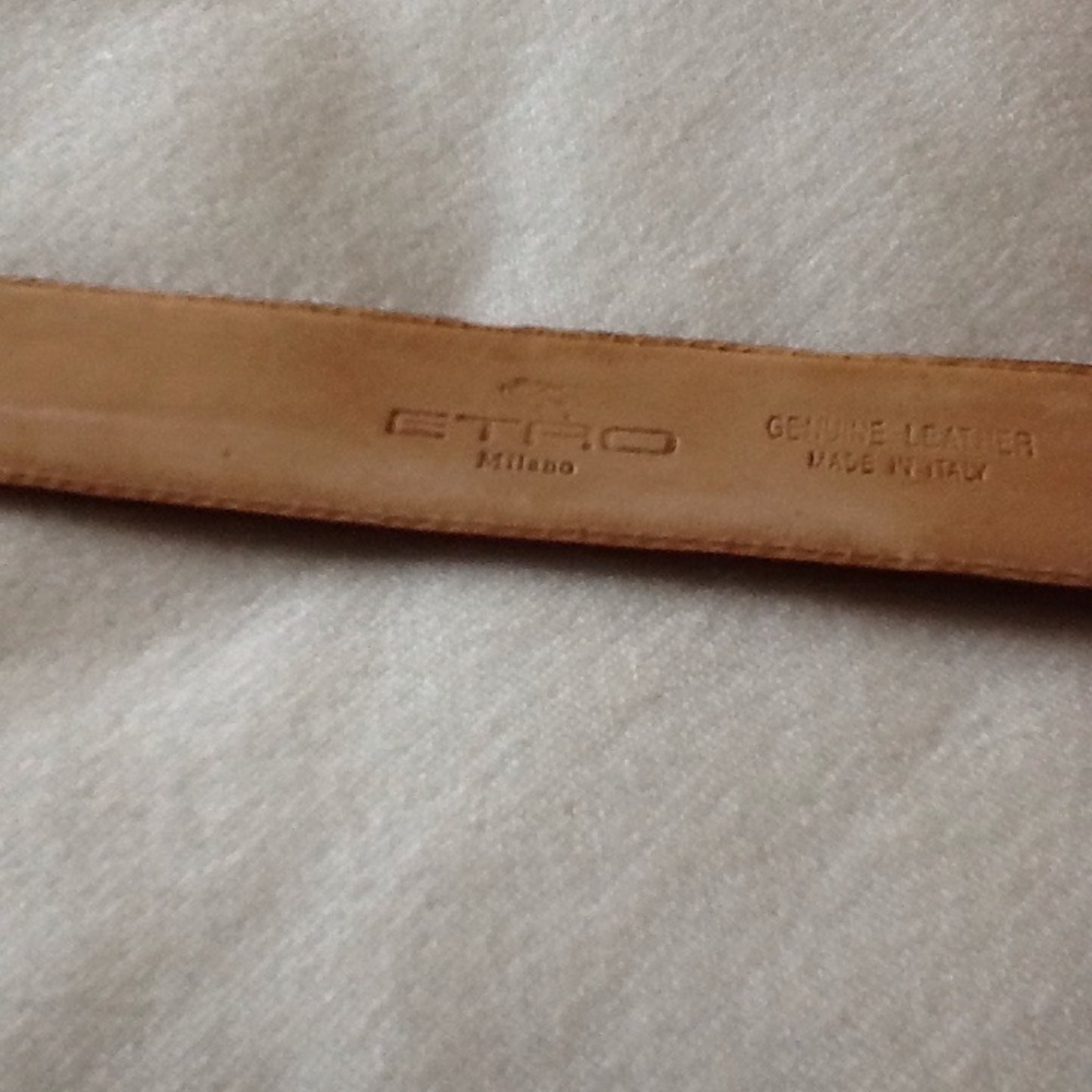 Etro Leather Python Print Belt - image 5